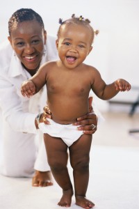 Mother Helping Toddler Walk